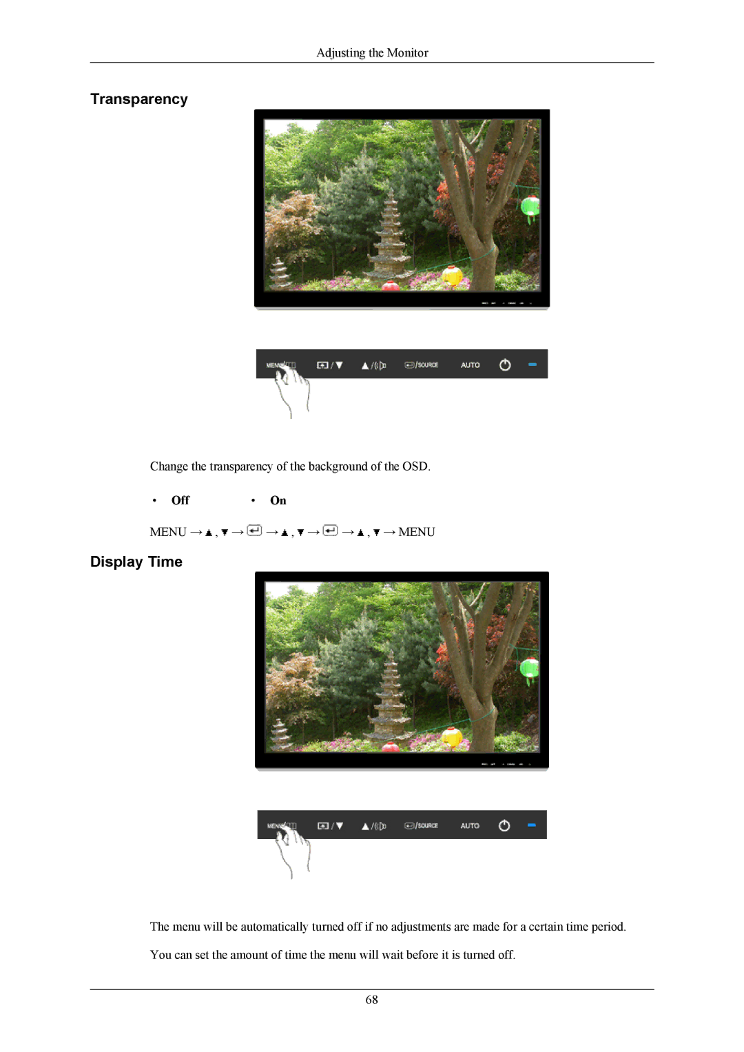 Samsung 2493HM, 2693HM user manual Transparency 