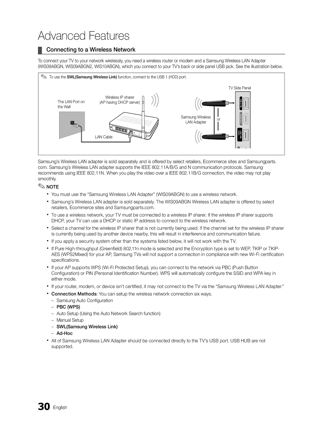 Samsung 300 user manual Connecting to a Wireless Network 