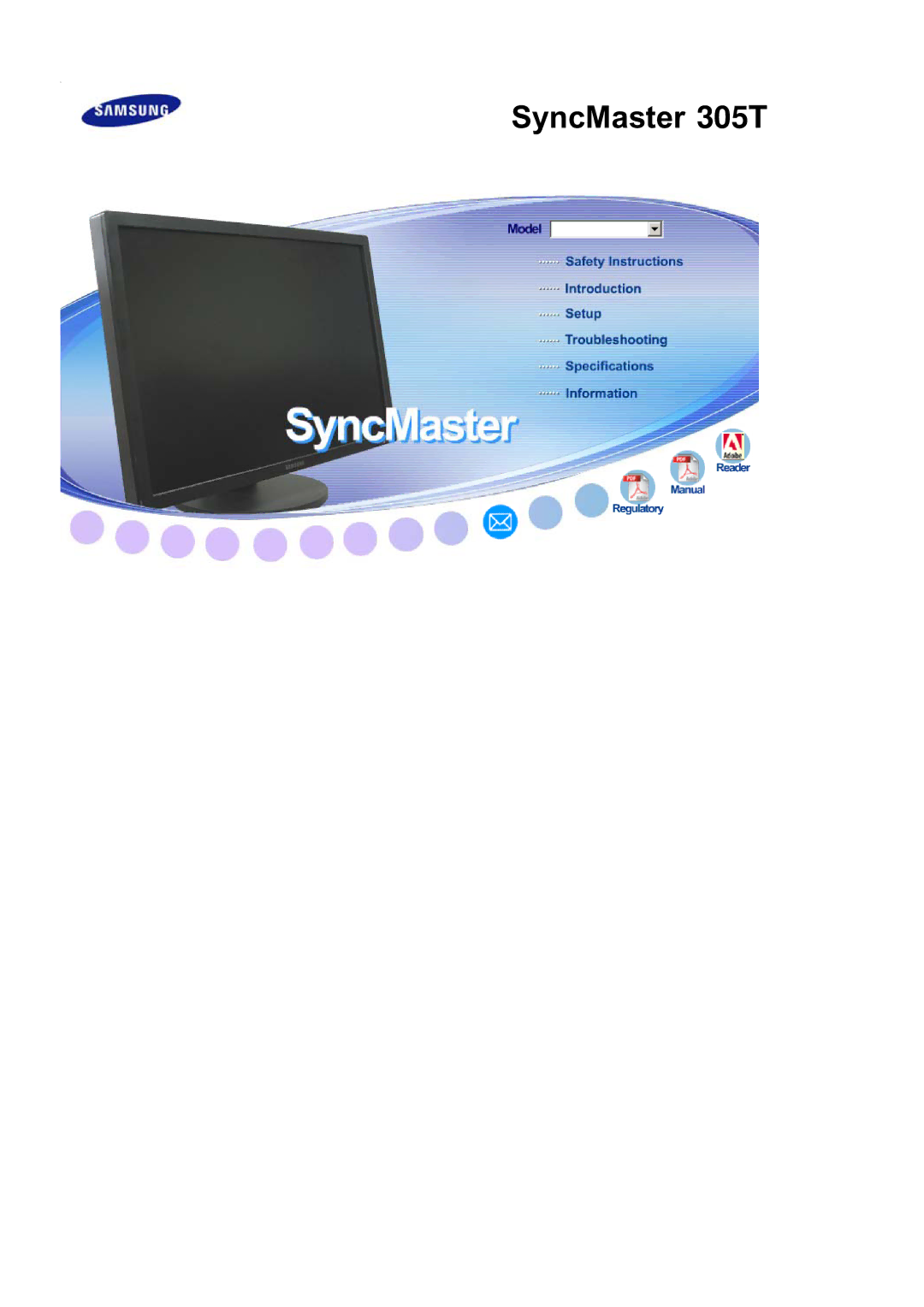 Samsung manual SyncMaster 305T 