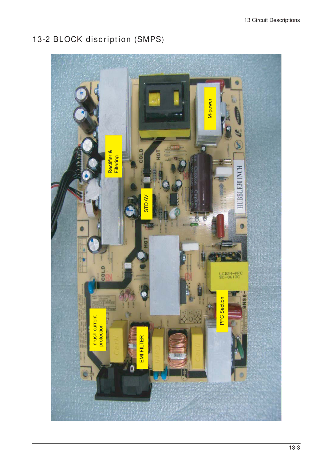 Samsung LHU30BS, 305TPLUS service manual Block discription Smps 