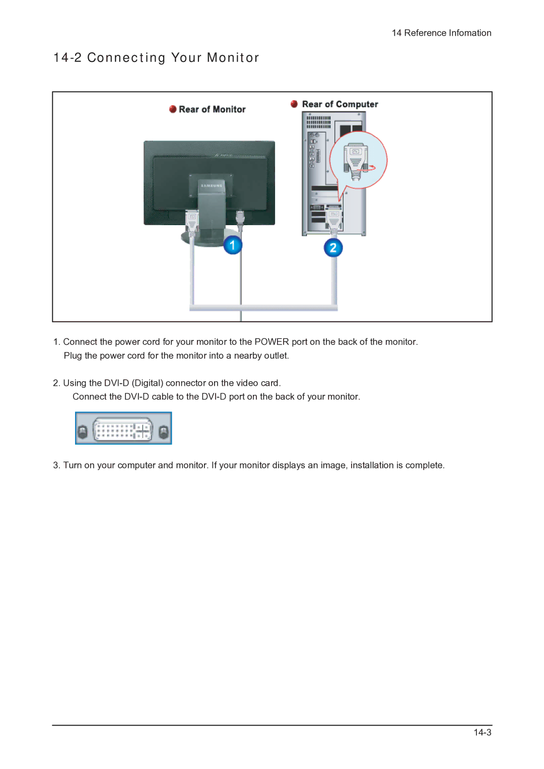 Samsung LHU30BS, 305TPLUS service manual Connecting Your Monitor 