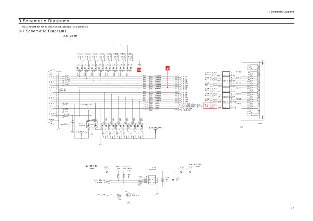 Samsung LHU30BS, 305TPLUS service manual Schematic Diagrams 