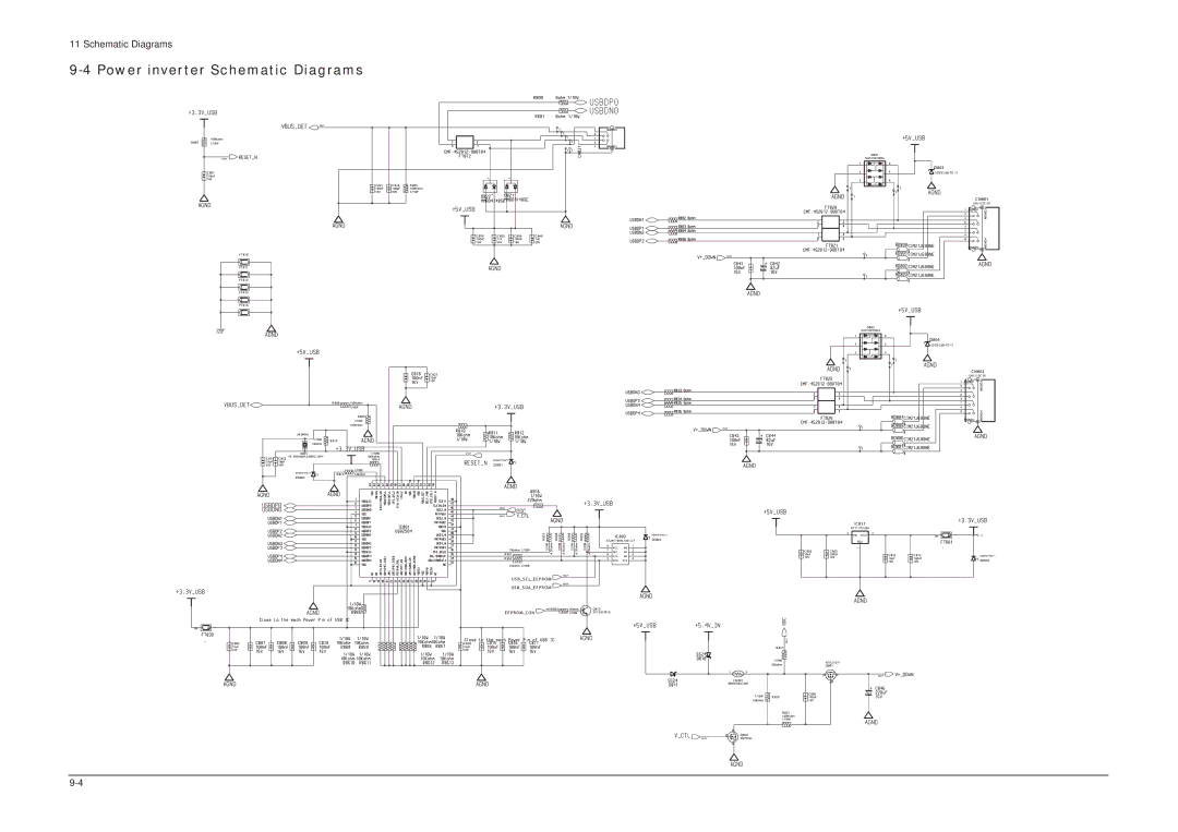 Samsung 305TPLUS, LHU30BS service manual Power inverter Schematic Diagrams 