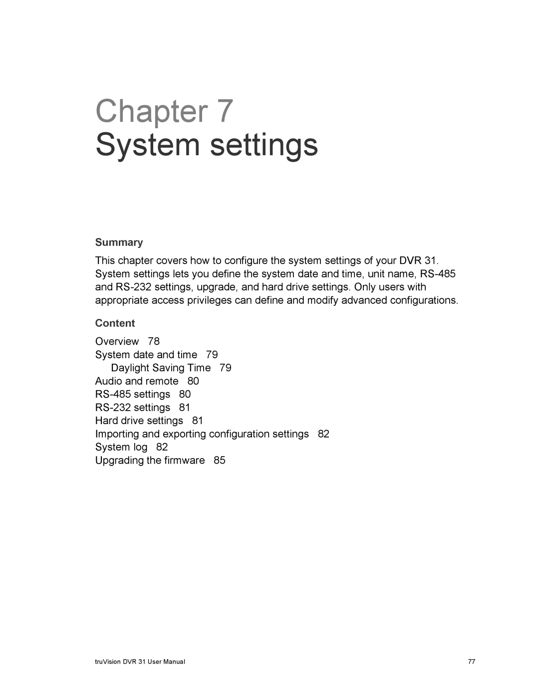 Samsung 31 user manual System settings 