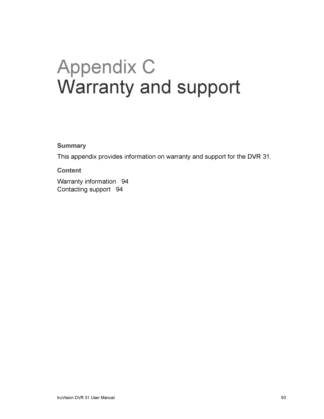 Samsung 31 user manual Appendix C Warranty and support 