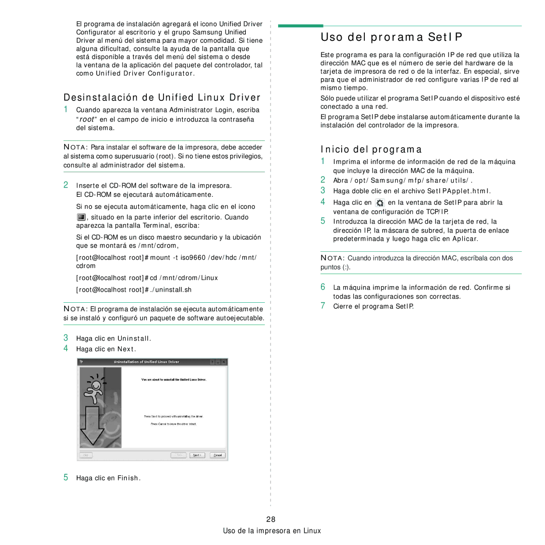 Samsung 310 manual Uso del prorama SetIP 