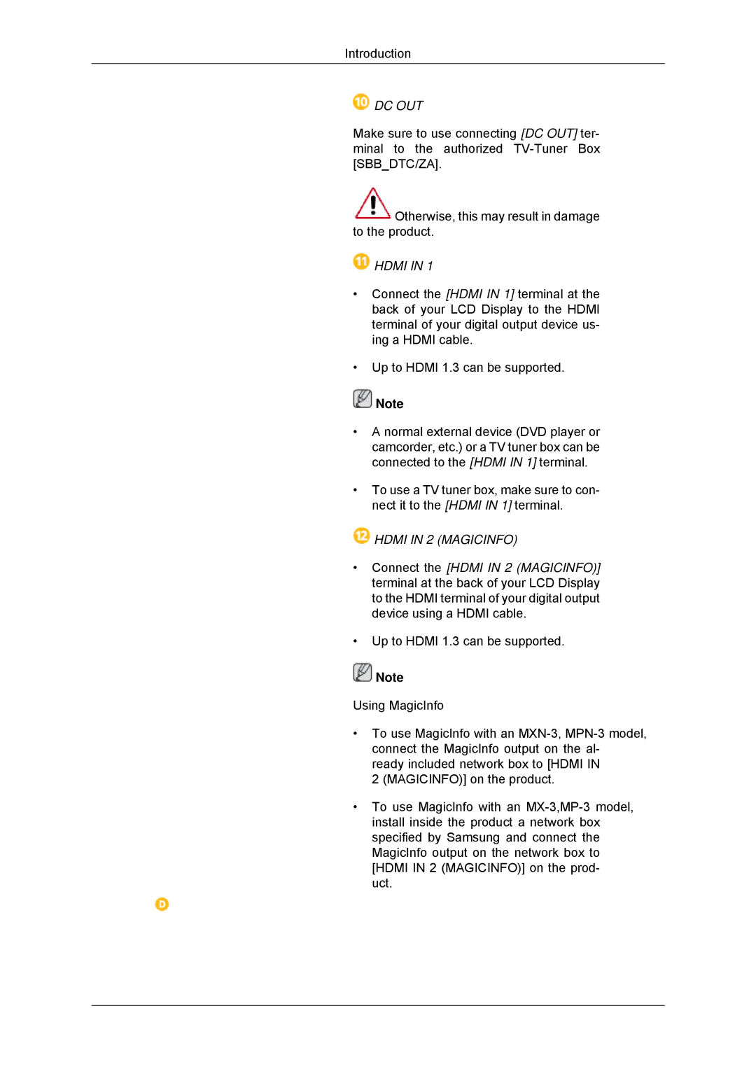 Samsung 320MX-3, 320MP-3, 320MXN-3, 320MPN-3 user manual Dc Out 