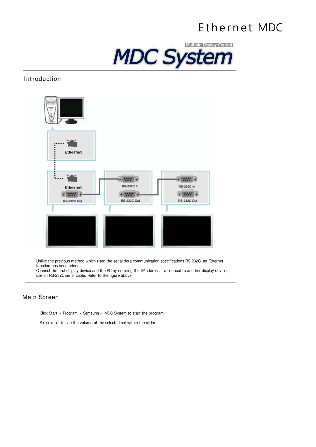 Samsung 320MP-3, 320MXN-3, 320MPN-3, 320MX-3 user manual H e r n e t MDC 