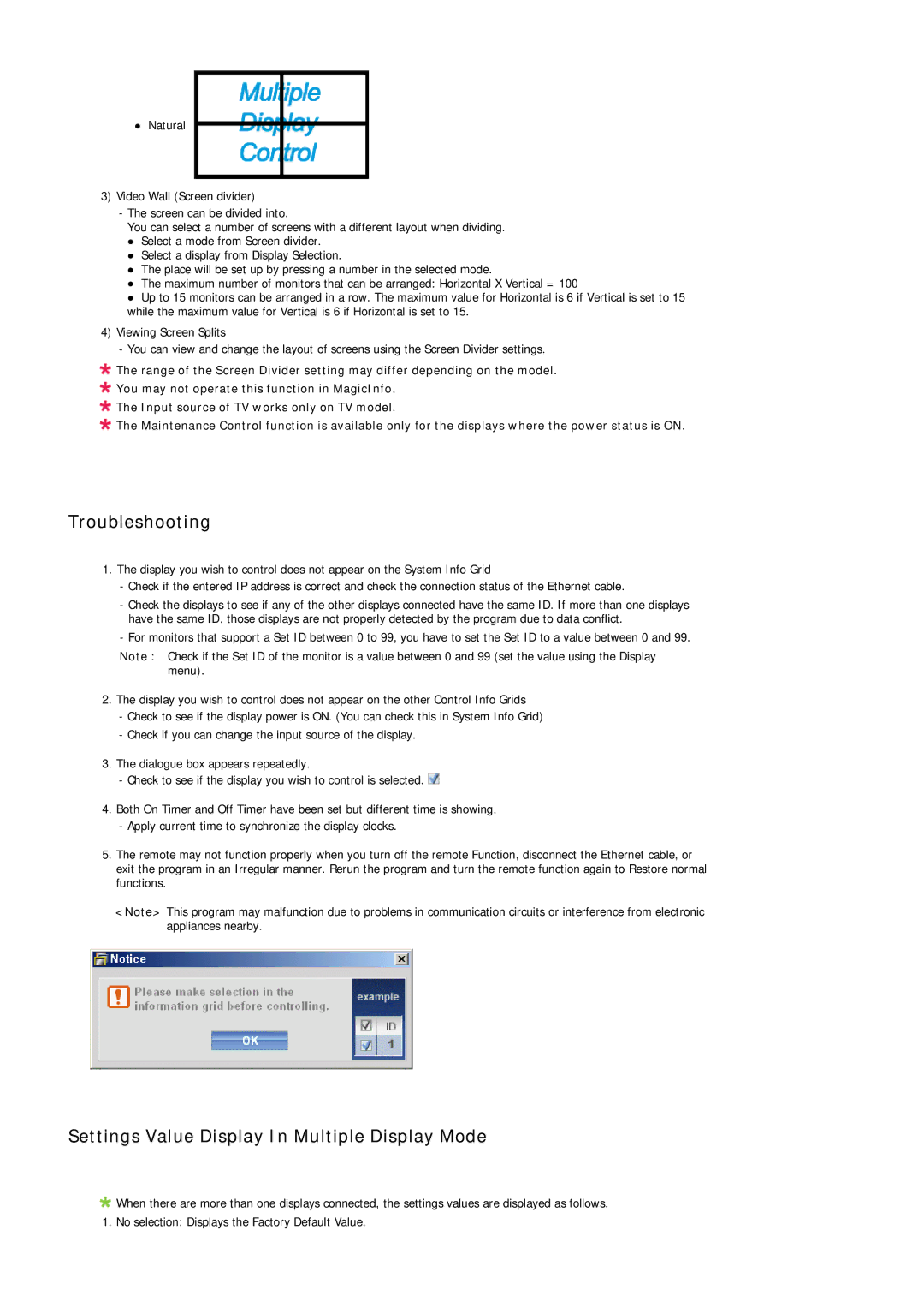 Samsung 320MX-3, 320MP-3, 320MXN-3, 320MPN-3 user manual Troubleshooting 