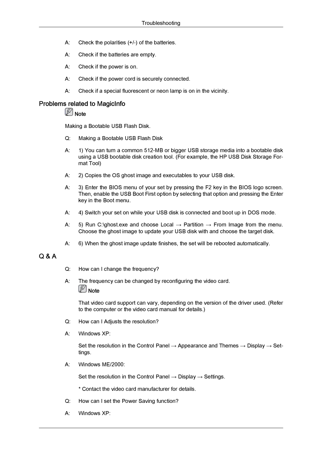 Samsung 320MXN-2, 320MX-2 quick start Problems related to MagicInfo 