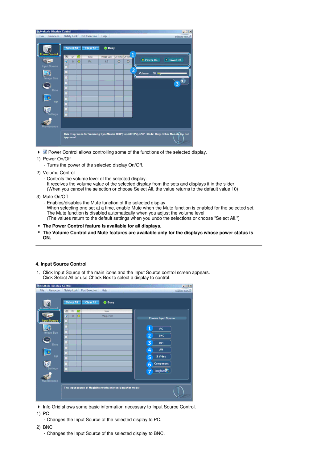 Samsung 320P manual 