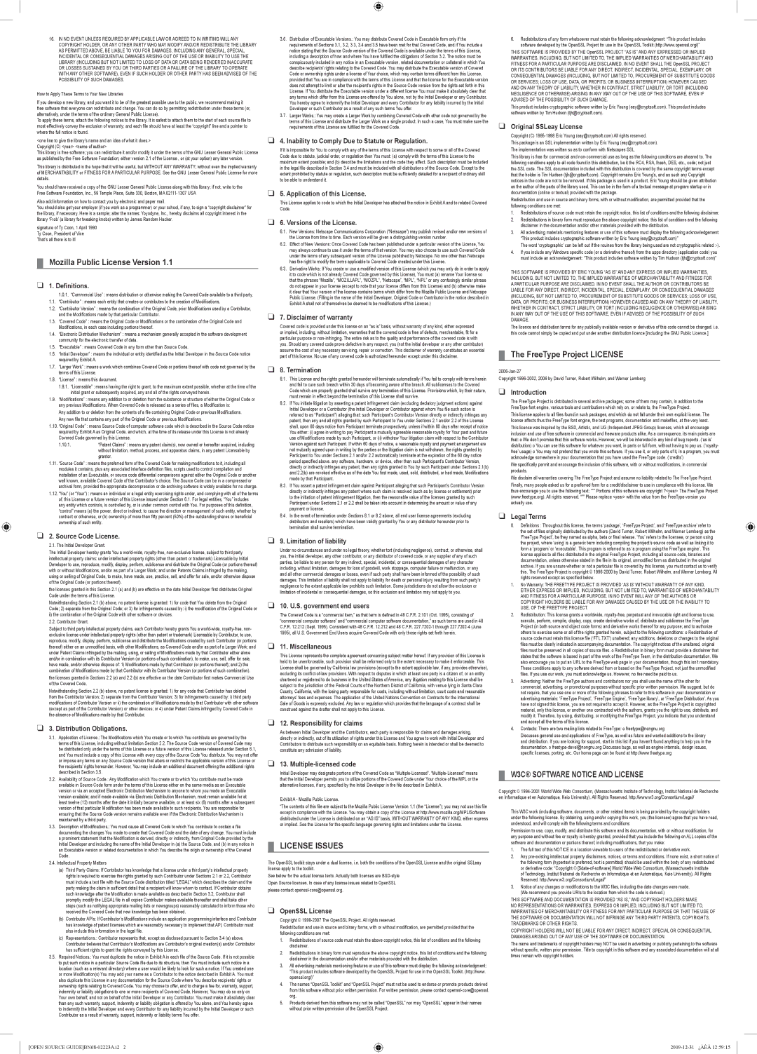 Samsung LH32TCUMBC/EN Definitions, Source Code License, Distribution Obligations, Application of this License, Termination 