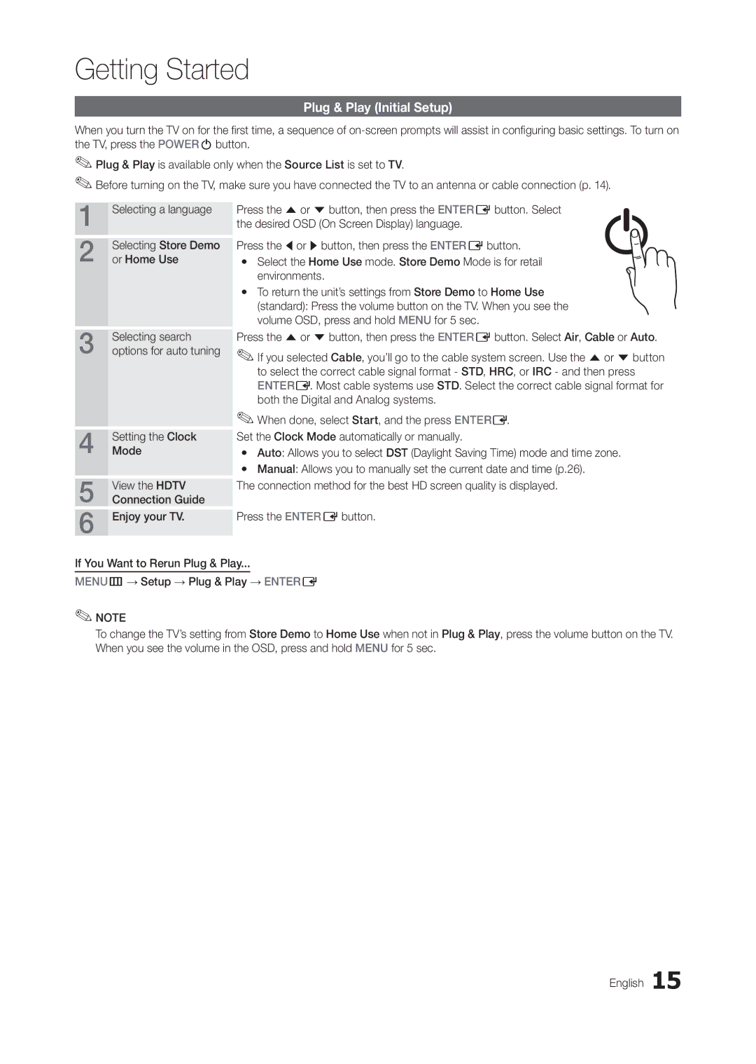 Samsung T24B350ND, LT22B350ND/ZA, LT27B350NDZA user manual Plug & Play Initial Setup 