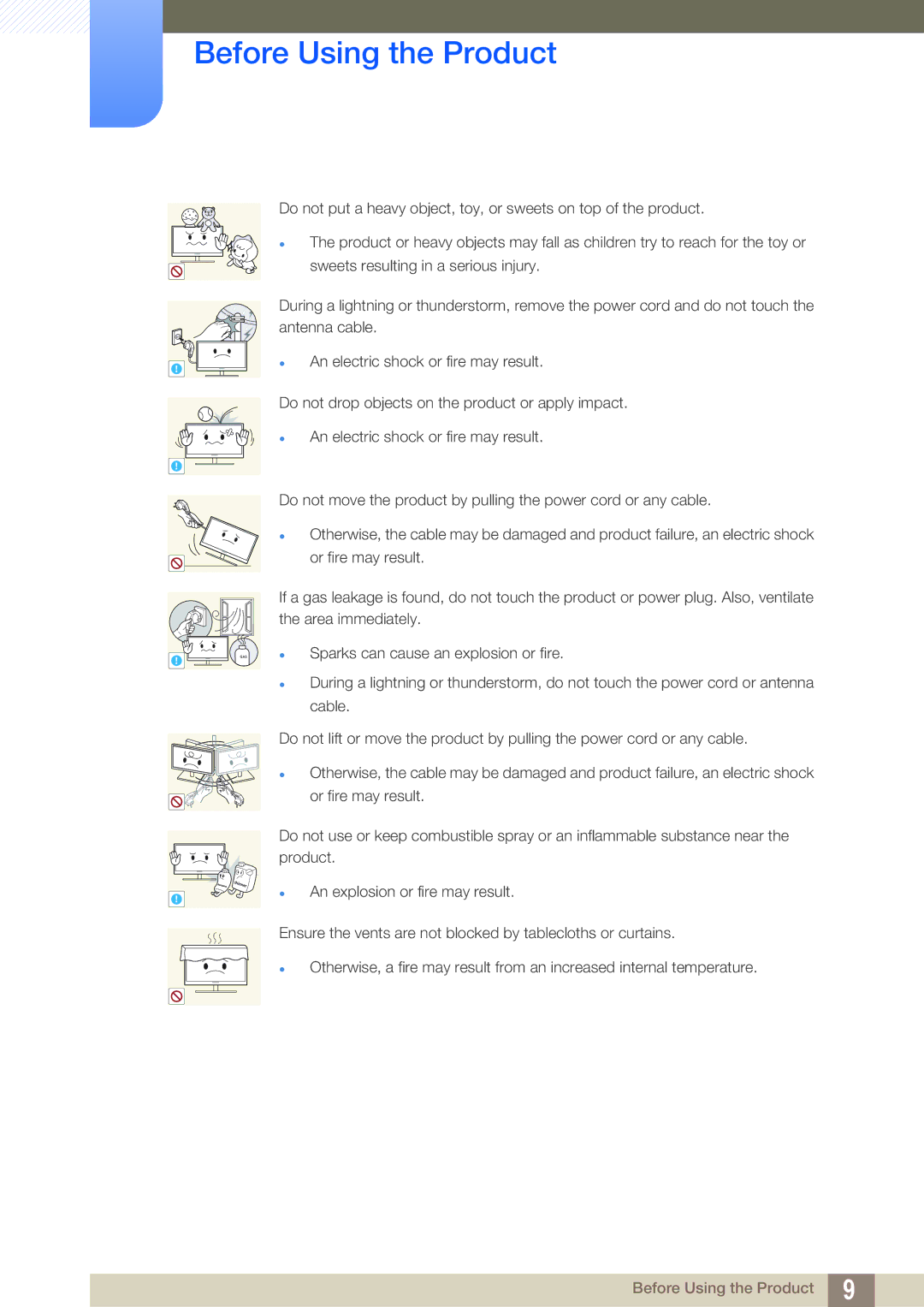 Samsung S27B350H, S27B550V, S23B550V user manual Gas 