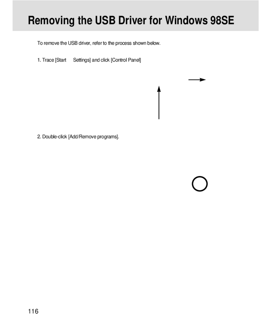 Samsung 3500, V3 manual Removing the USB Driver for Windows 98SE 