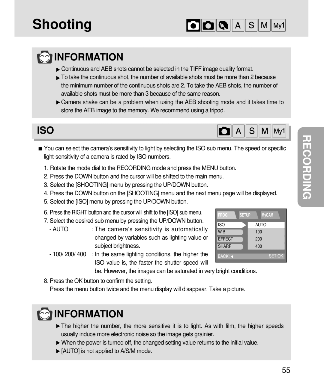 Samsung V3, 3500 manual Cameras sensitivity is automatically, Subject brightness 