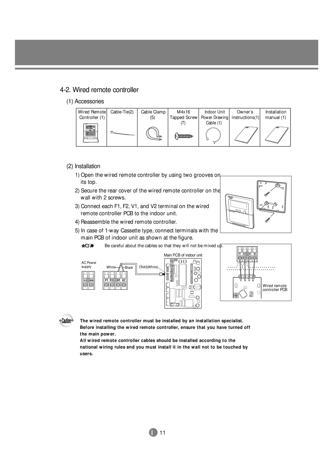 Samsung 3759 technical manual Wired Remote Controller Cable-Tie2 