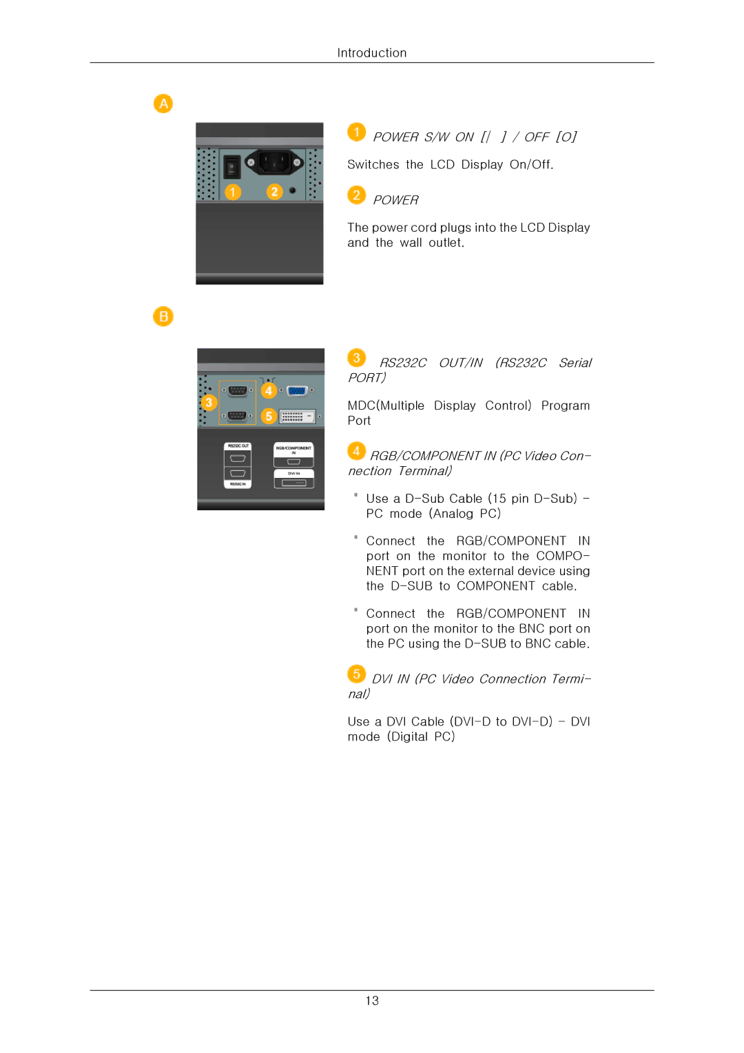 Samsung 460CXN-2, 400CXN-2, 400CX-2, 460CX-2 quick start Switches the LCD Display On/Off 