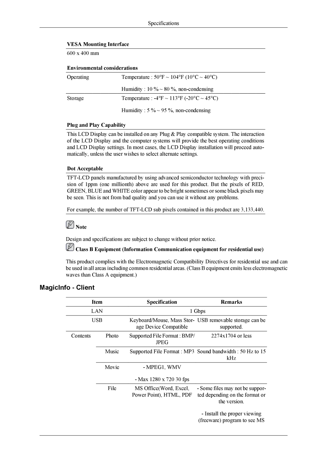 Samsung 460CXn, 400CXN, 460CXN user manual MagicInfo Client 