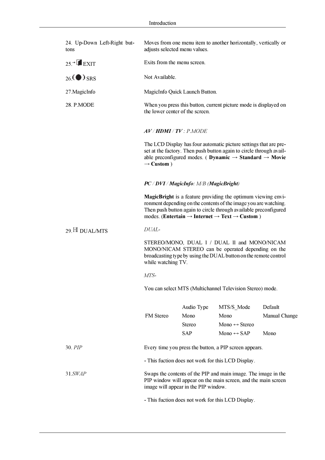 Samsung 460CXn, 400CXN, 460CXN user manual AV / Hdmi / TV P.MODE, → Custom 