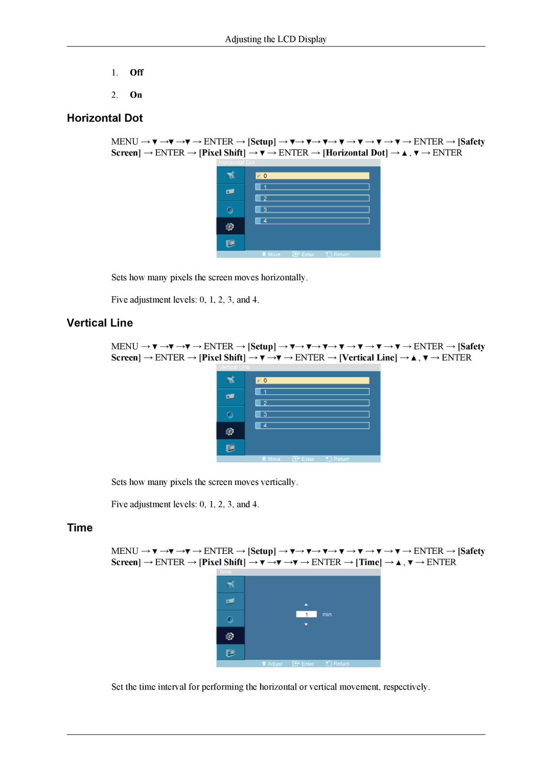 Samsung 400CXN, 460CXN, 460CXn user manual Horizontal Dot, Vertical Line 