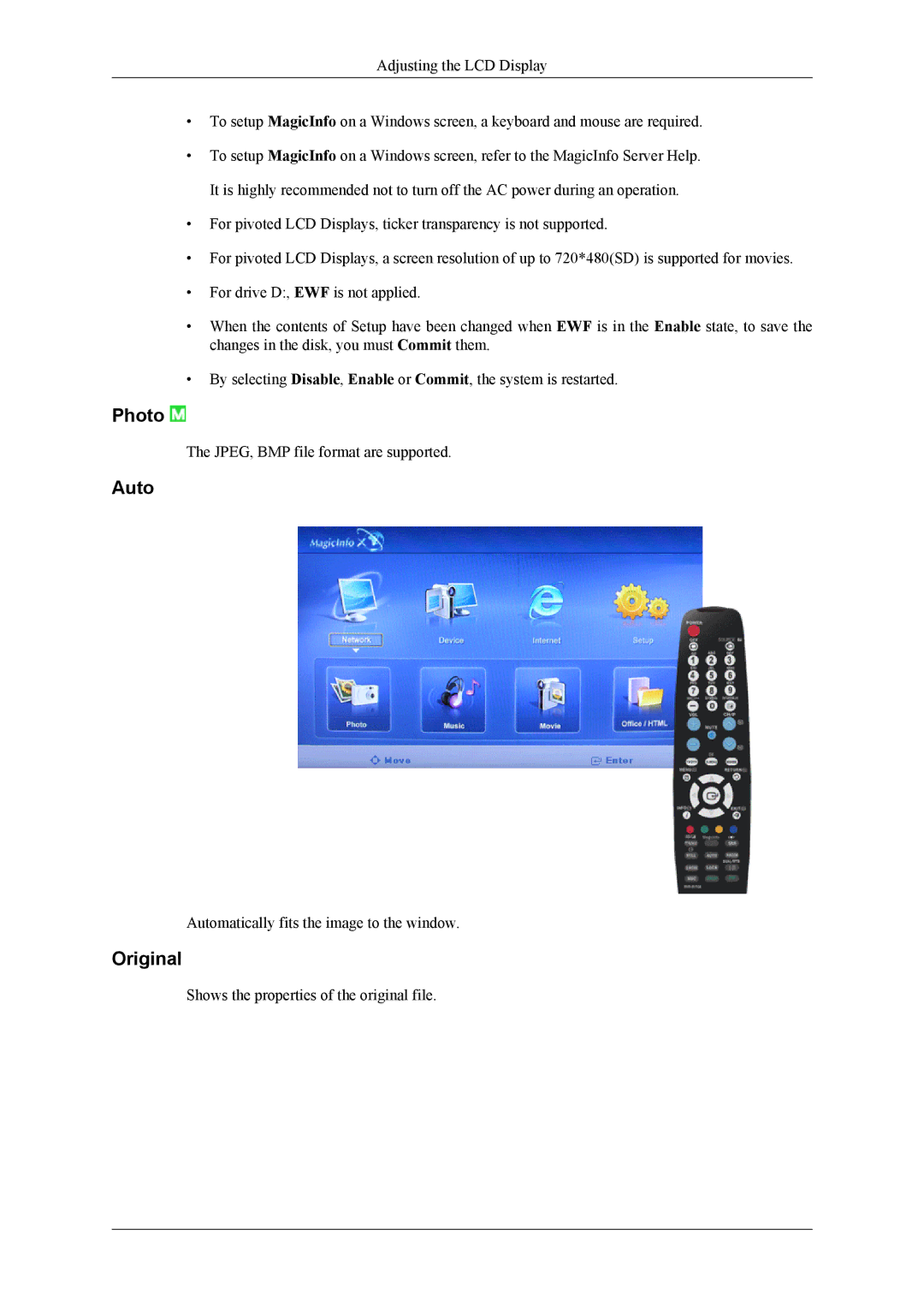 Samsung 460CXn, 400CXN, 460CXN user manual Photo, Auto, Original 