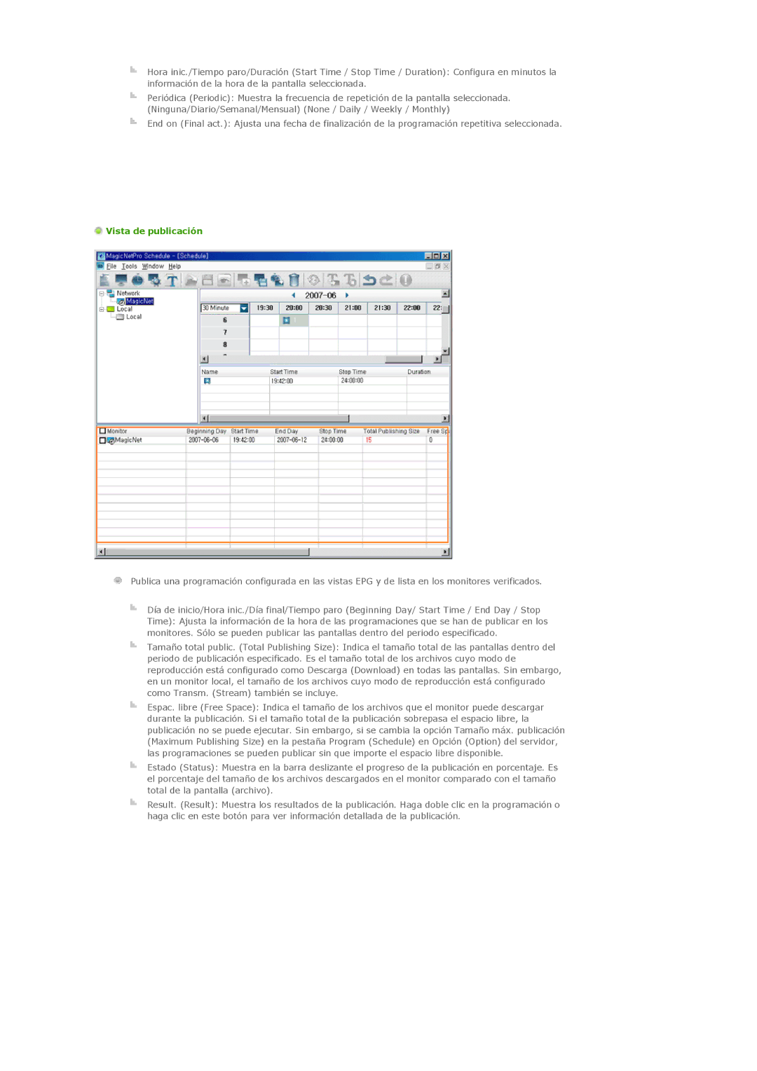 Samsung 400DXn, 460DXN manual Vista de publicación 