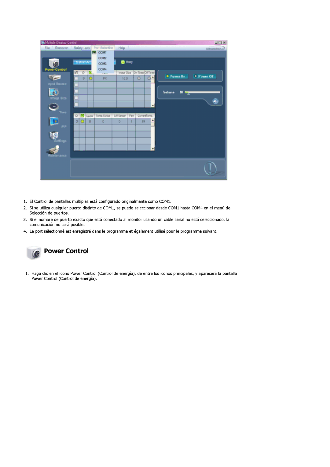 Samsung 460DXN, 400DXn manual Power Control 