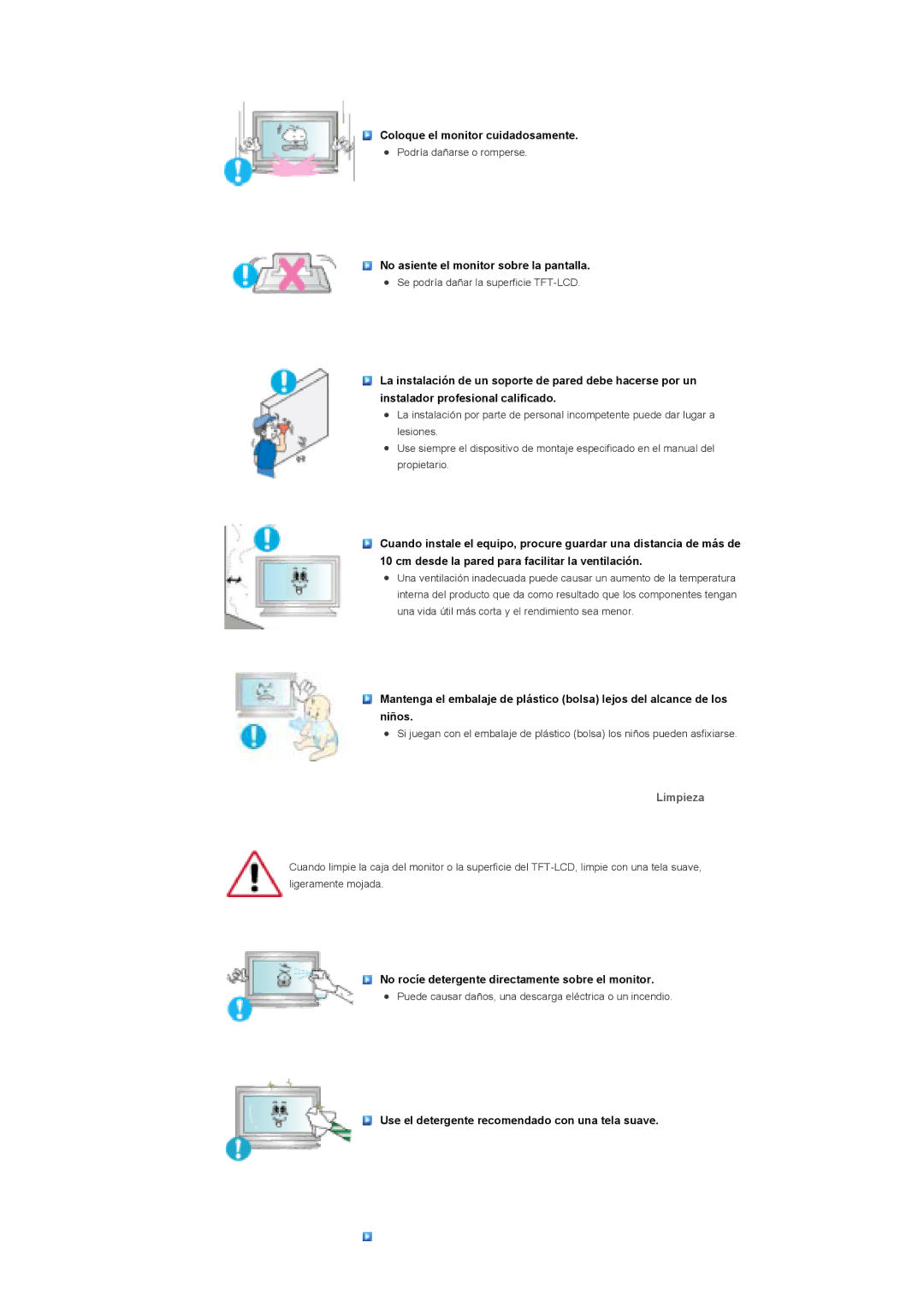 Samsung 460DXN, 400DXn manual Limpieza 