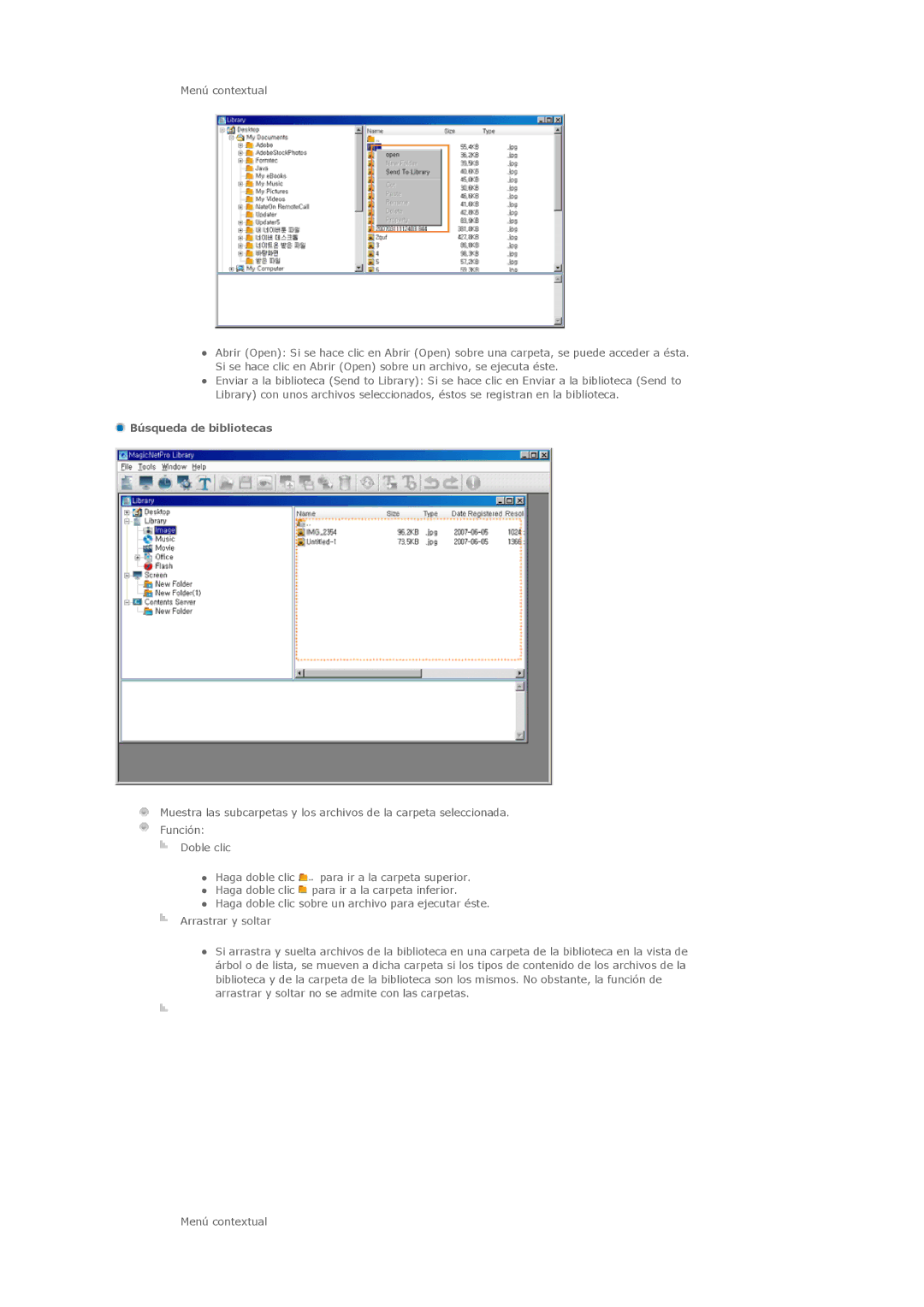 Samsung 400DXn, 460DXN manual Búsqueda de bibliotecas 