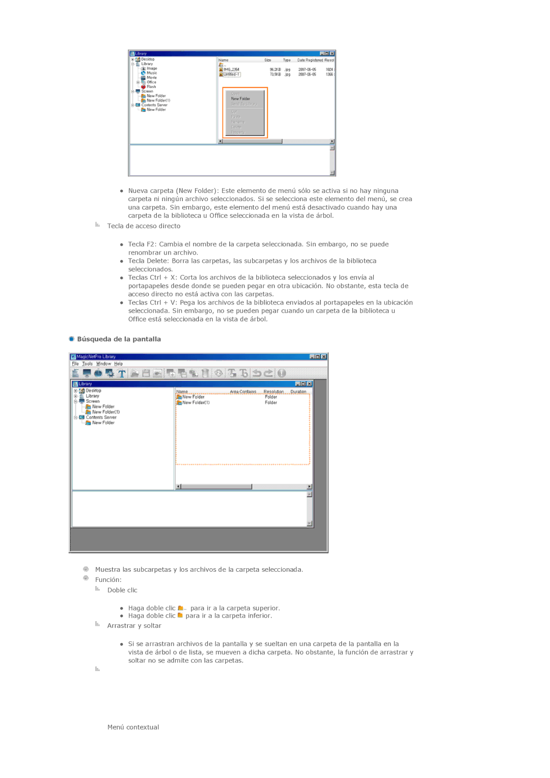 Samsung 400DXn, 460DXN manual Búsqueda de la pantalla 