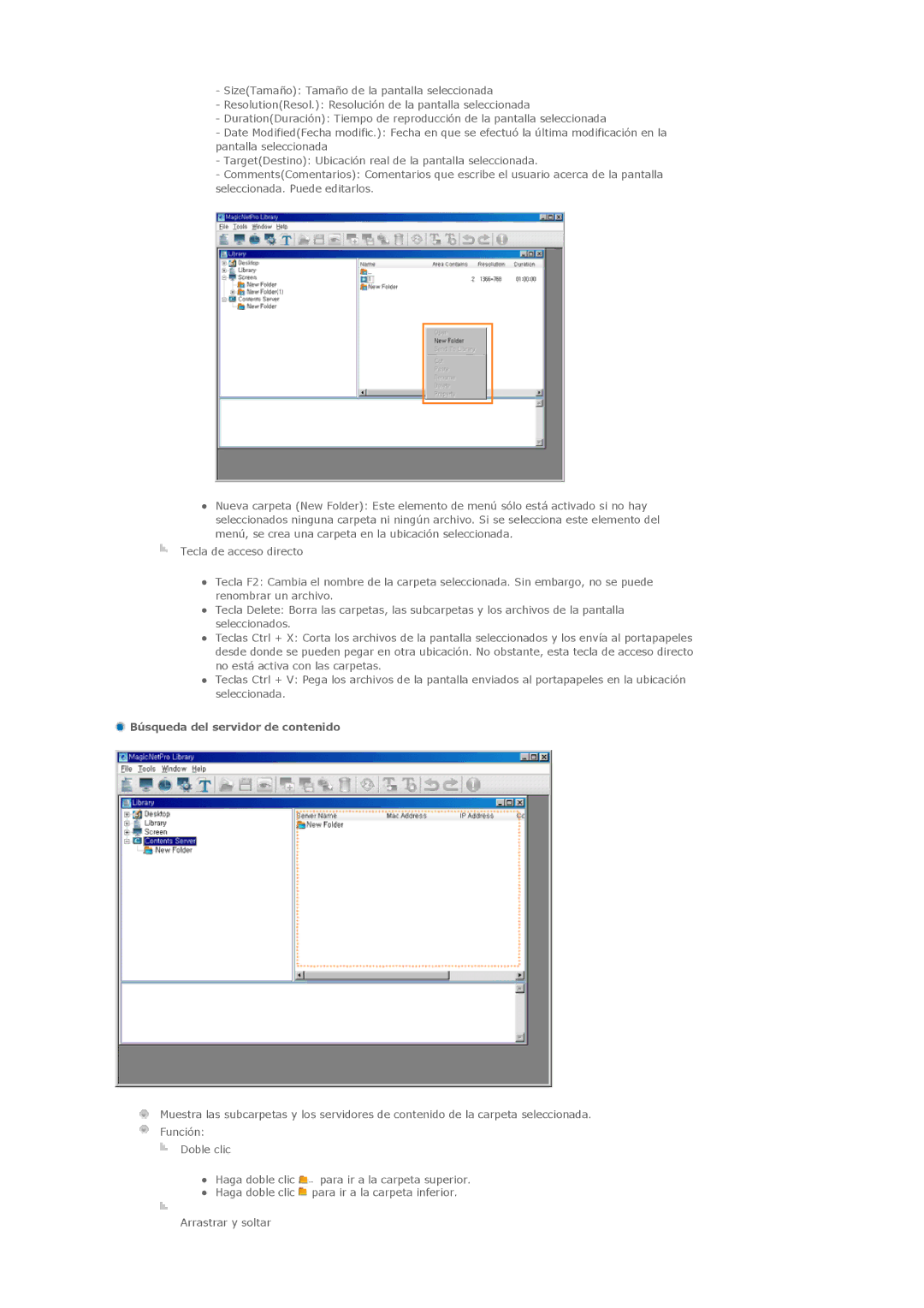 Samsung 400DXn, 460DXN manual Búsqueda del servidor de contenido 