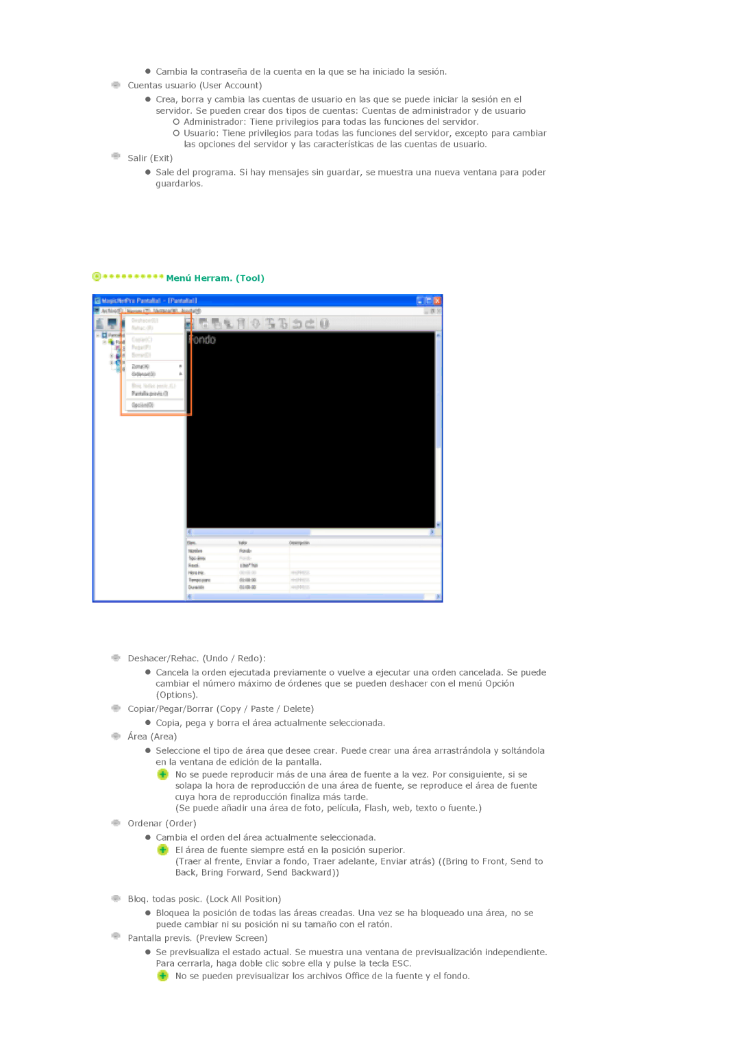 Samsung 400DXn, 460DXN manual Menú Herram. Tool 