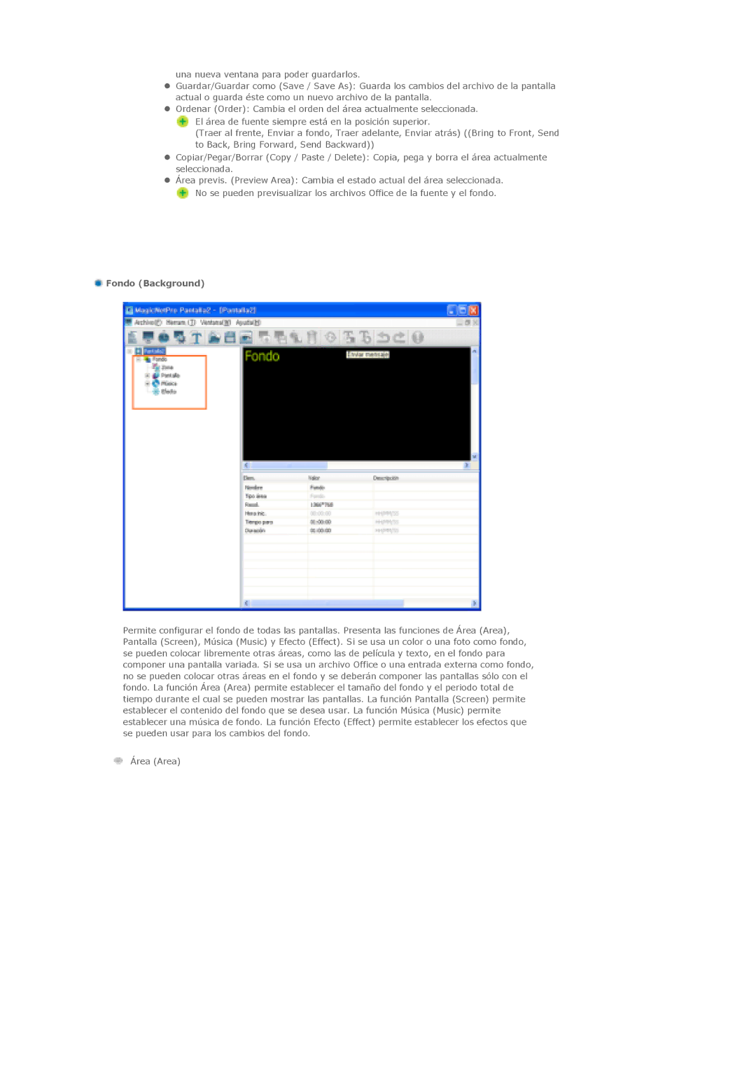 Samsung 400DXn, 460DXN manual Fondo Background 