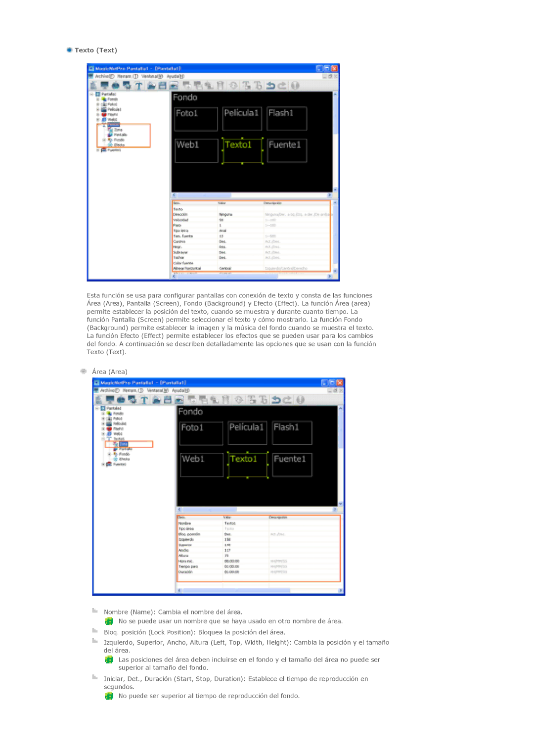 Samsung 400DXn, 460DXN manual Texto Text 