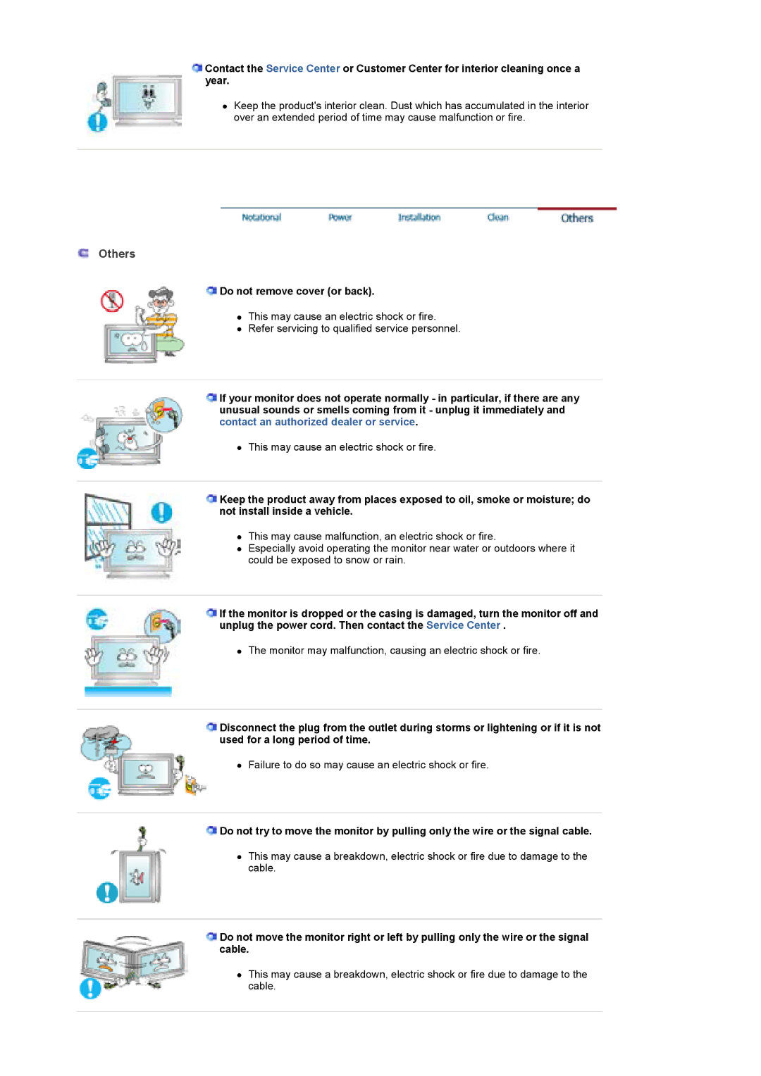 Samsung 400Pn, 400P manual Others, Do not remove cover or back 