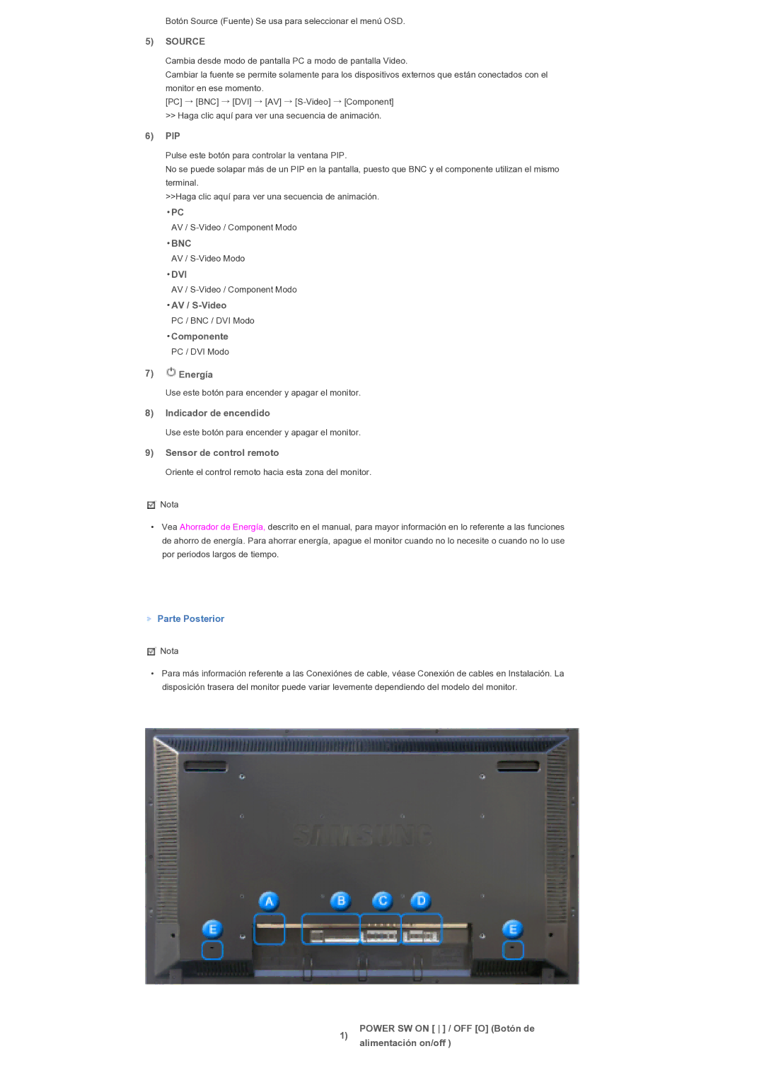 Samsung 400PXn, 460PXn quick start Source 