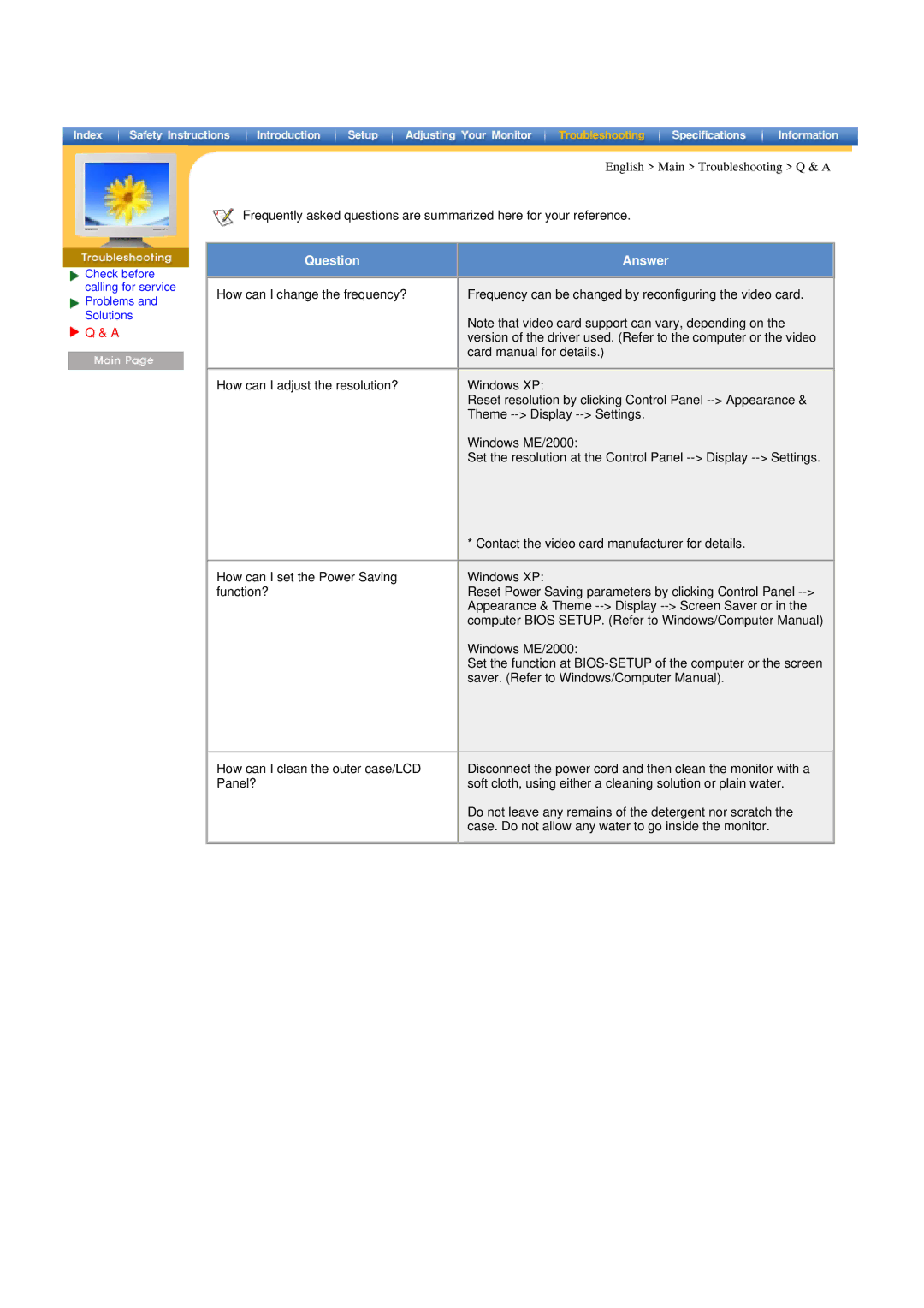 Samsung 400T manual Question Answer 