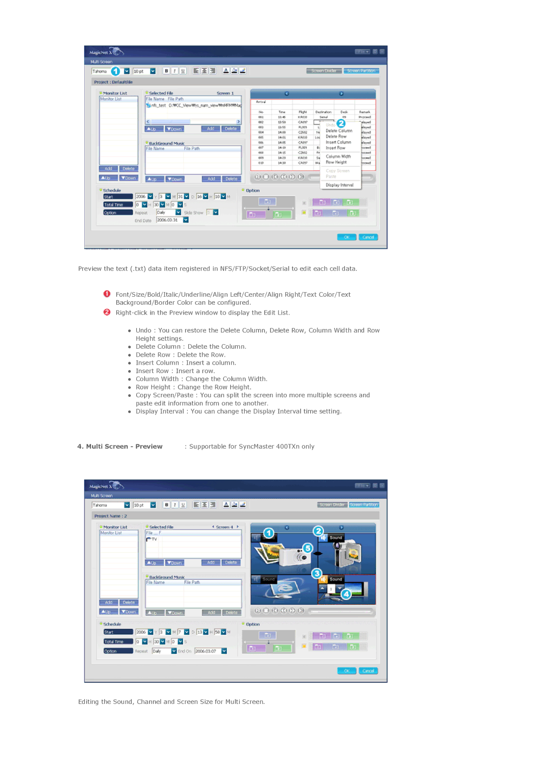 Samsung 400TXn specifications 