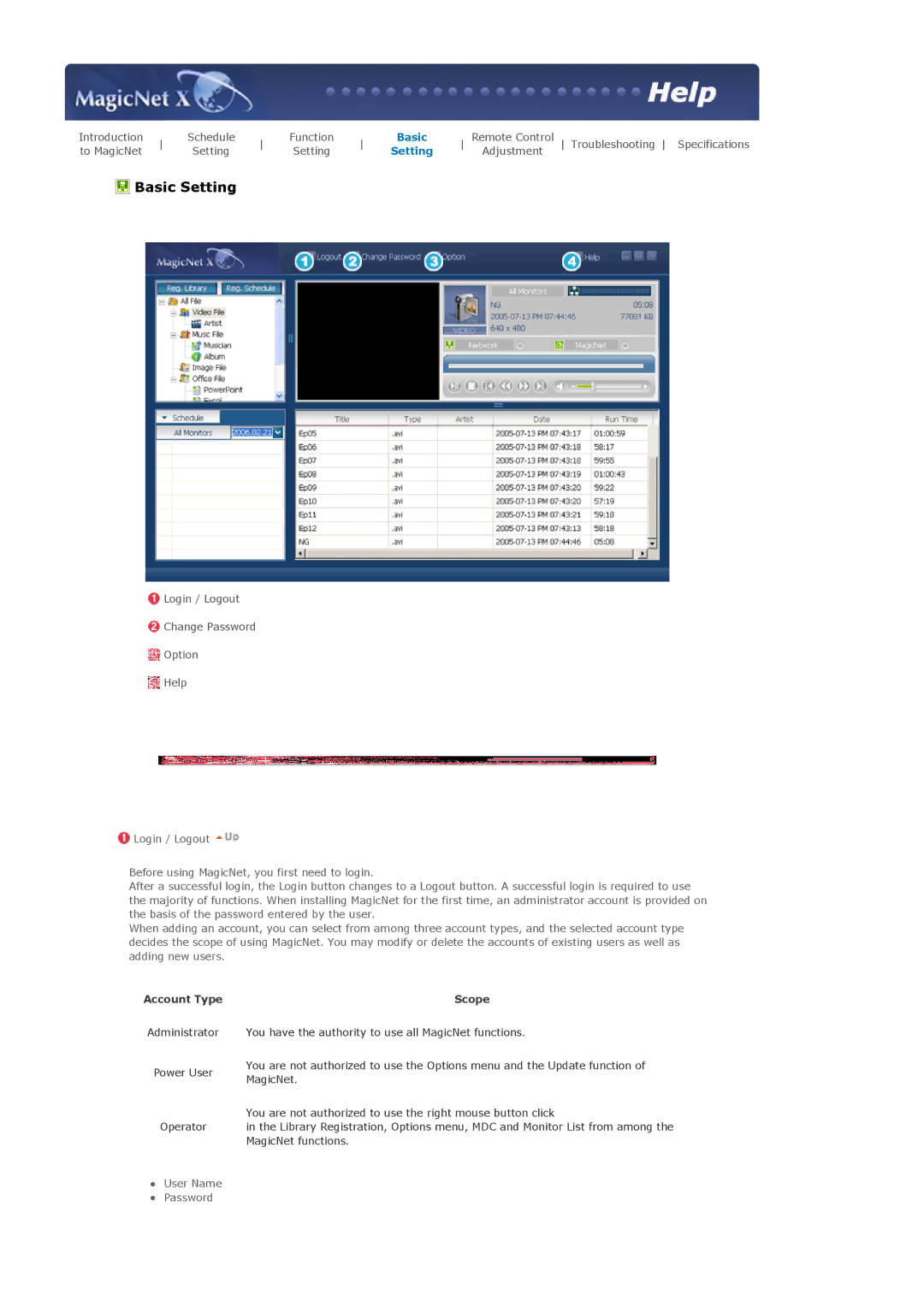 Samsung 400TXn specifications Basic Setting 