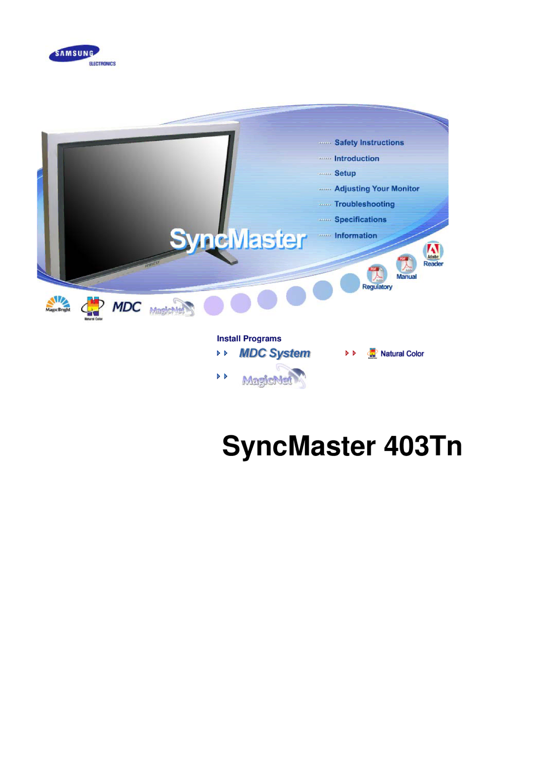 Samsung manual SyncMaster 403Tn 