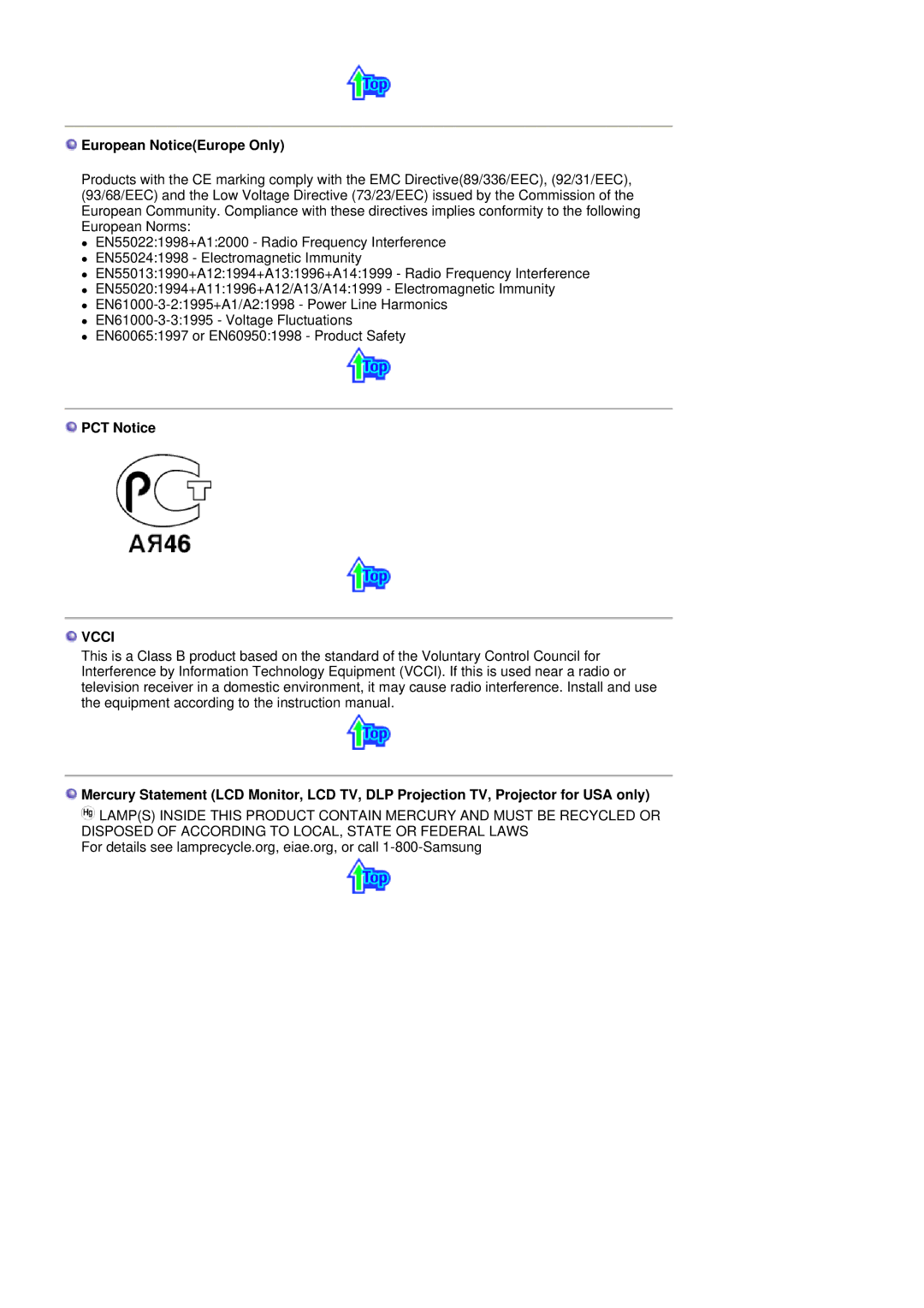 Samsung 403Tn manual Vcci 