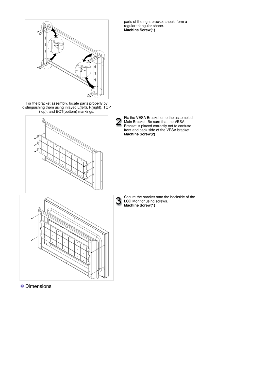 Samsung 403Tn manual Machine Screw1, Machine Screw2 