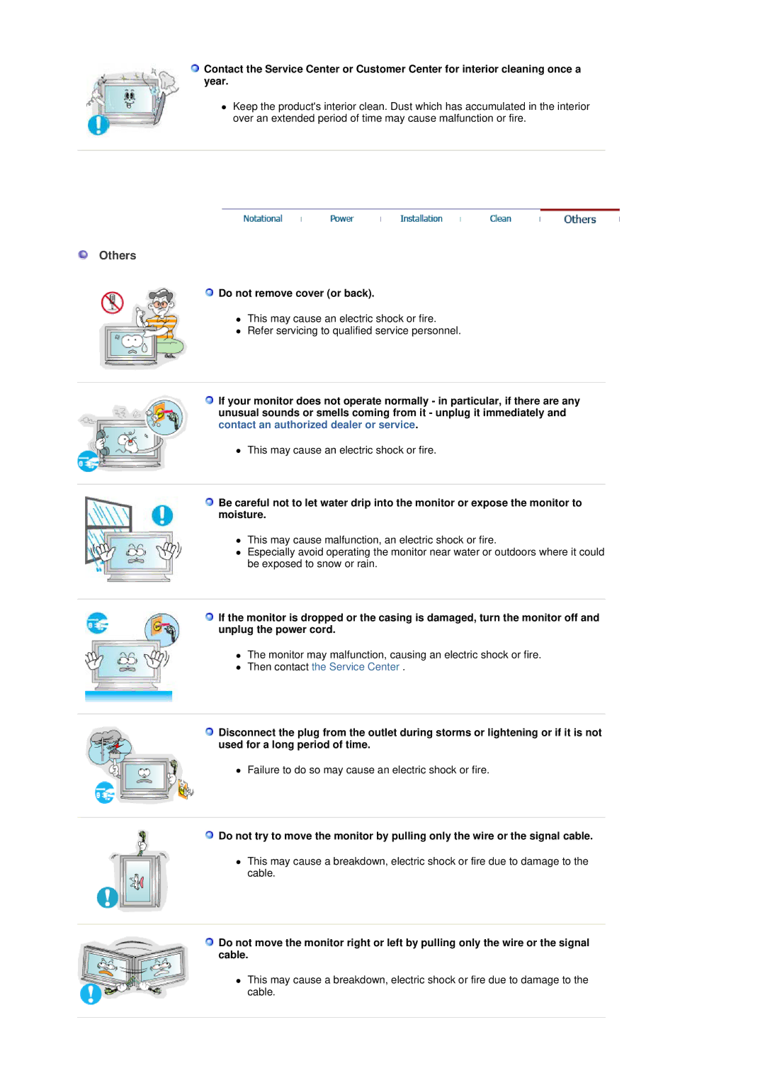 Samsung 403Tn manual Others, Do not remove cover or back 