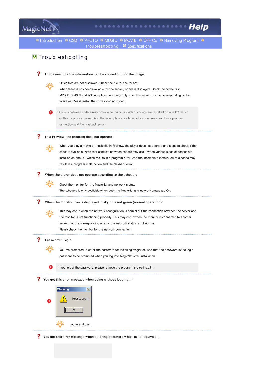 Samsung 403Tn manual Troubleshooting 