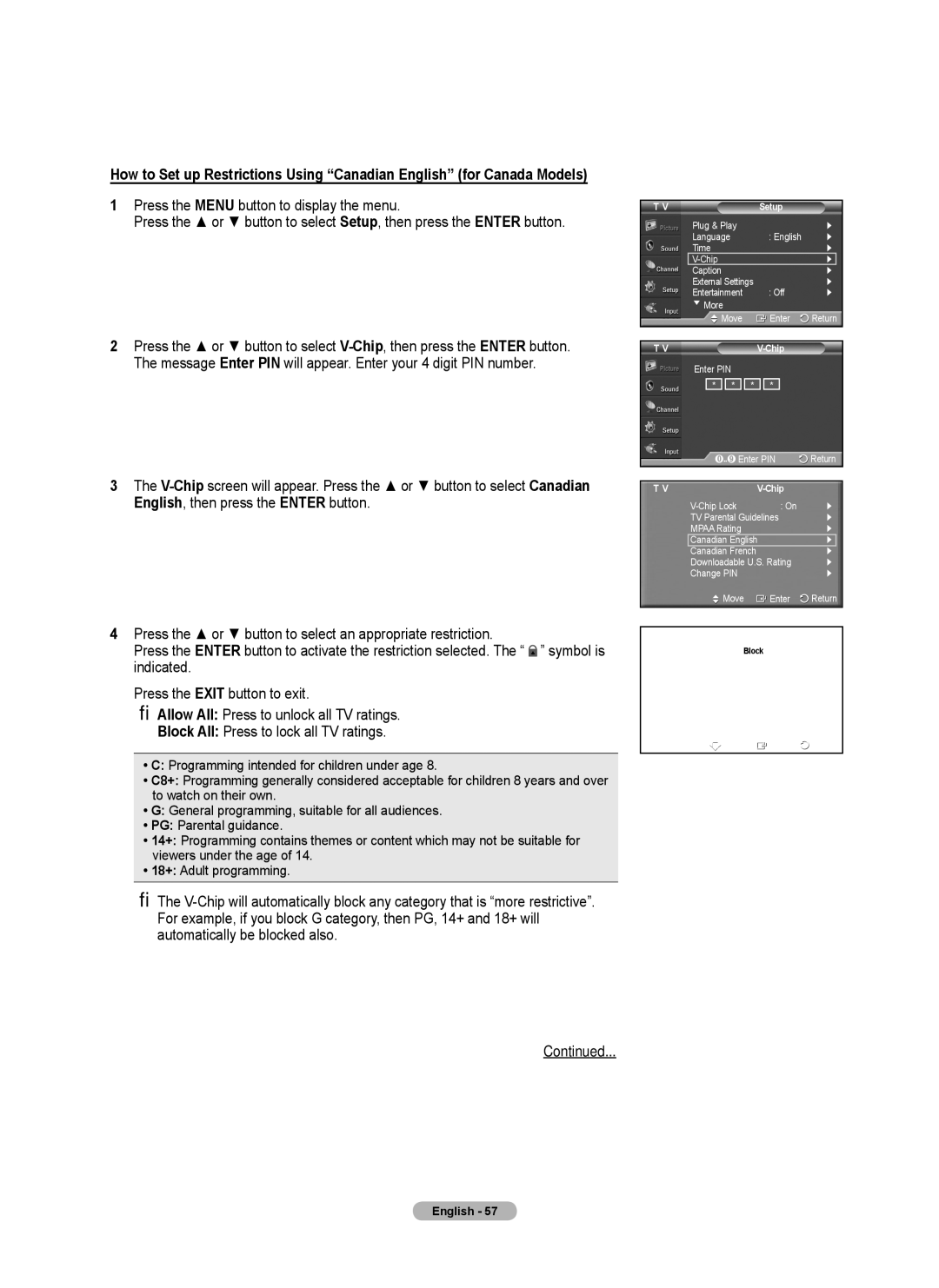 Samsung 410 Series user manual Chip, Canadian English 