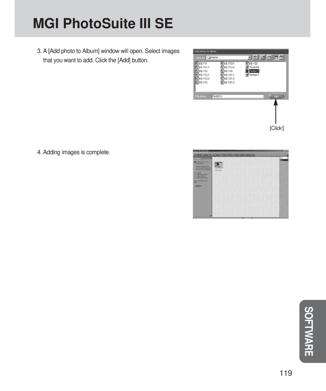 Samsung 420 manual 119, Adding images is complete 