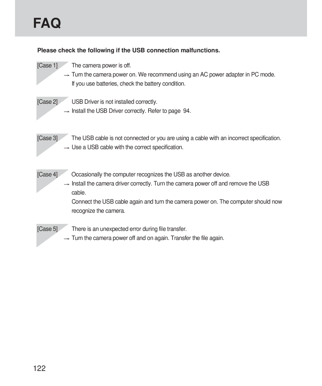 Samsung 420 manual Faq, 122 