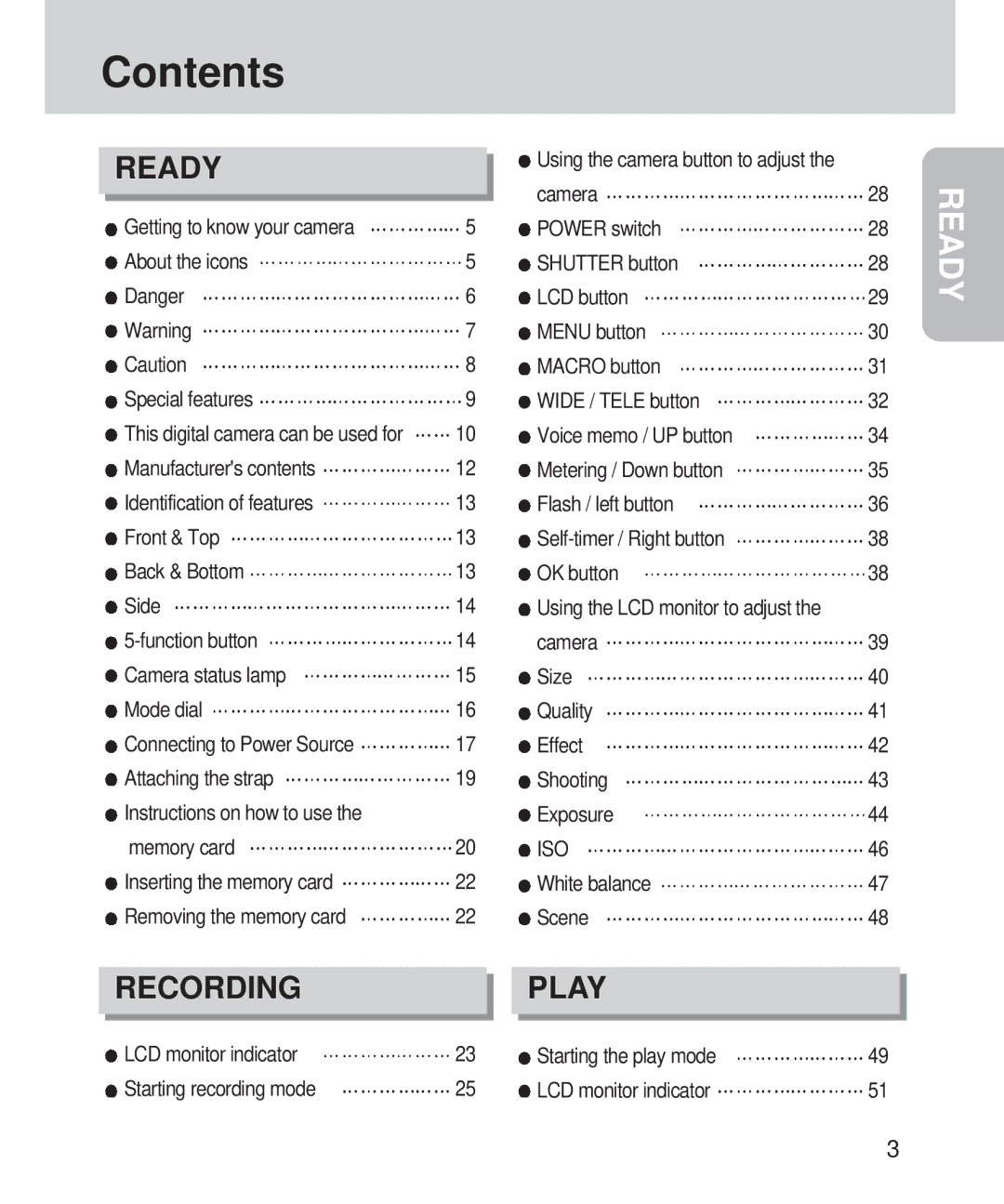 Samsung 420 manual Contents 