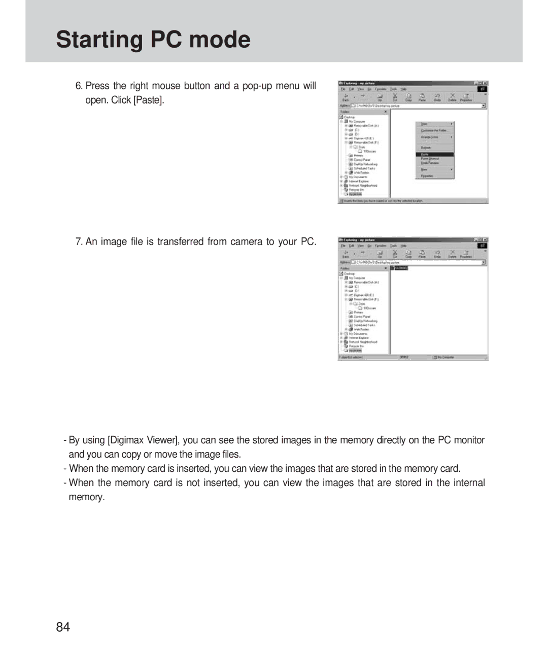 Samsung 420 manual Starting PC mode 